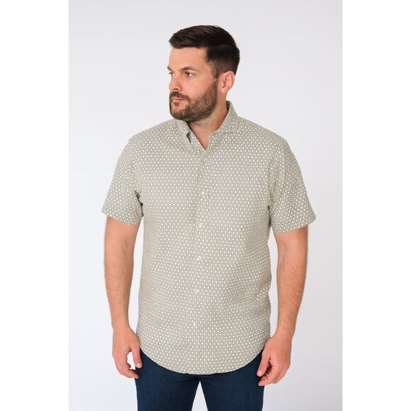 Vustra Men's SZ L Organic Cotton Uptown Button-Down Shirt Style SS22-003 NWT $90 - Picture 1 of 7